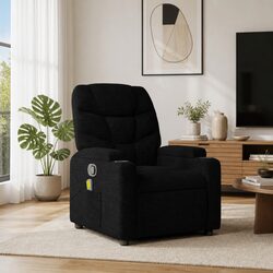 Sturdy Black Fabric Massage Recliner Chair with Vibration
