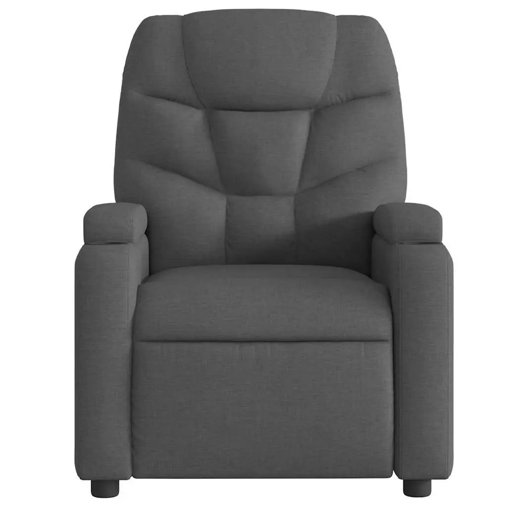 Electric Recliner Chair with Massage in Grey Fabric