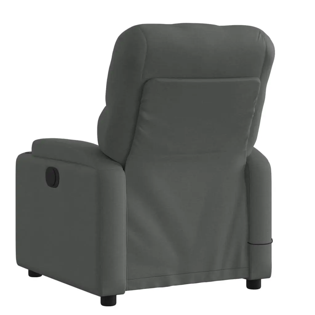 Grey Fabric Manual Reclining Massage Chair with Vibration