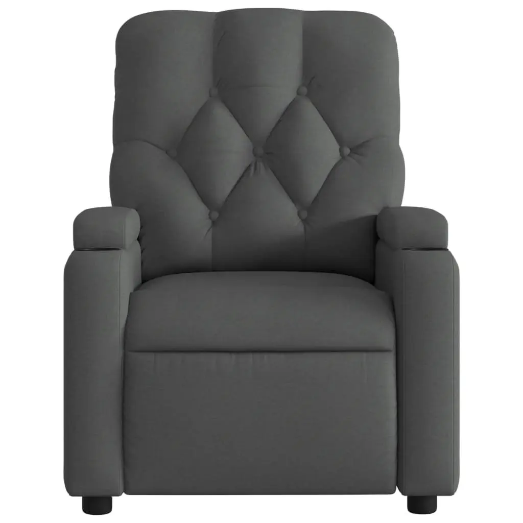 Grey Fabric Manual Reclining Massage Chair with Vibration