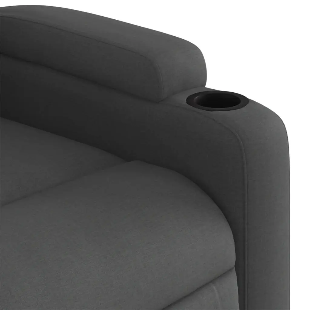 Grey Fabric Manual Reclining Massage Chair with Vibration