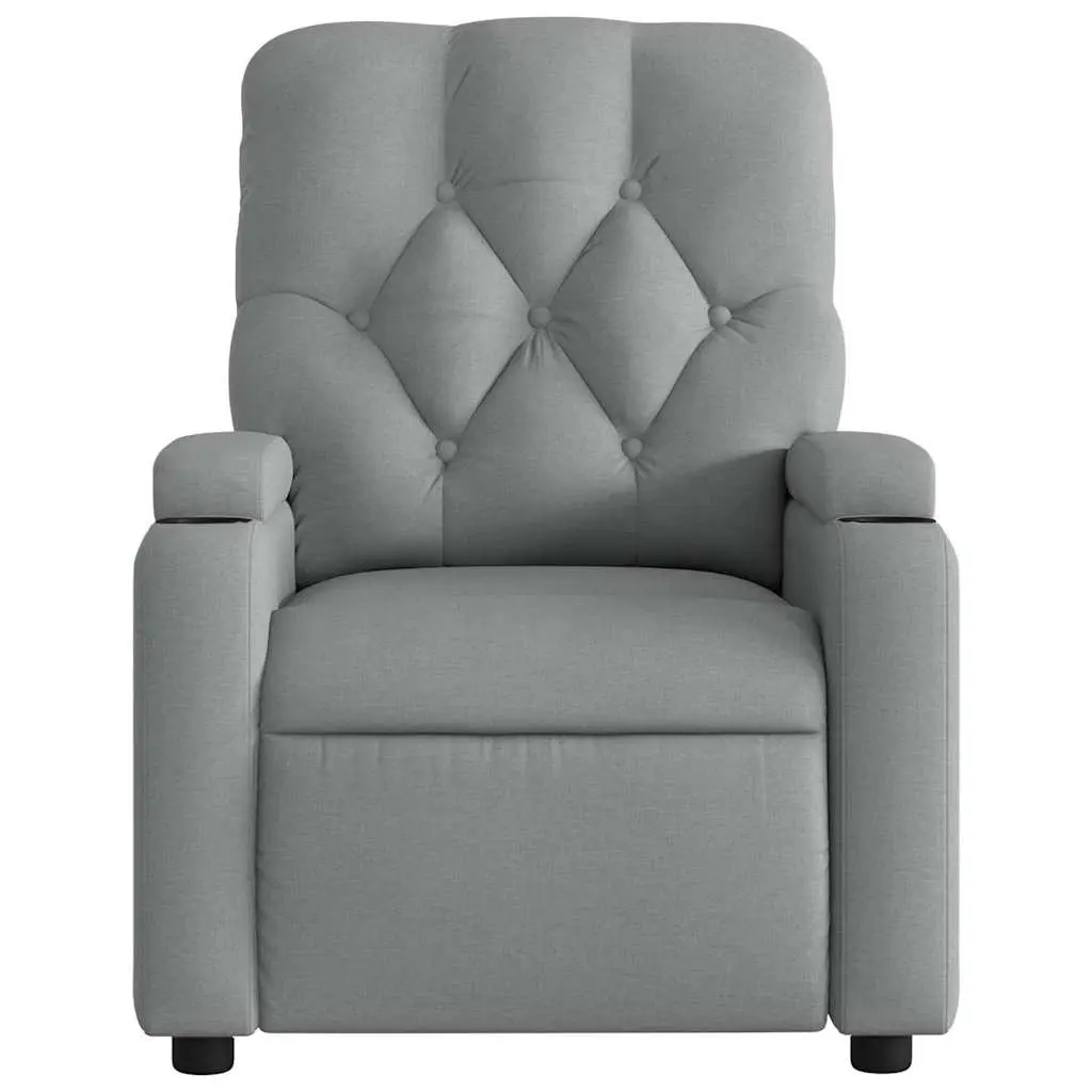 Electric Massage Recliner Chair Fabric Grey