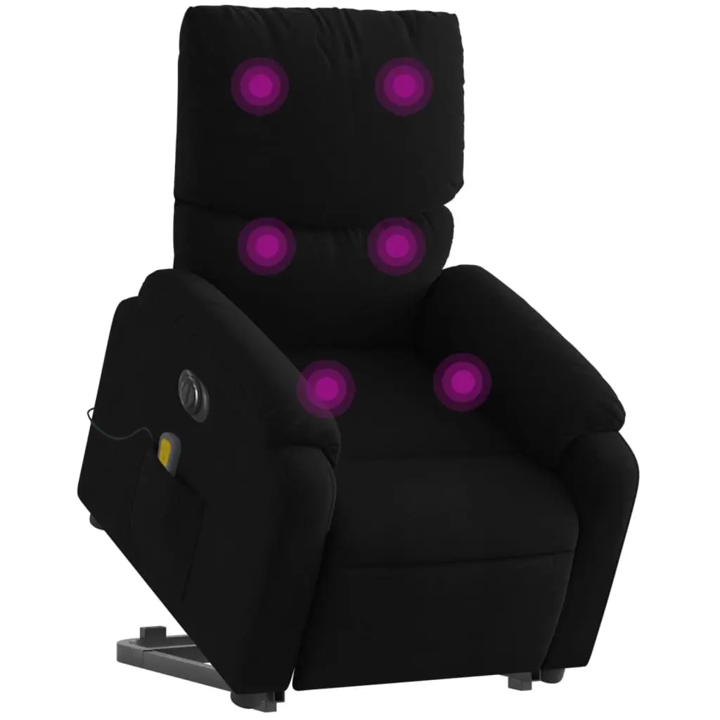 Black Electric Reclining Massage Chair for Elderly Comfort