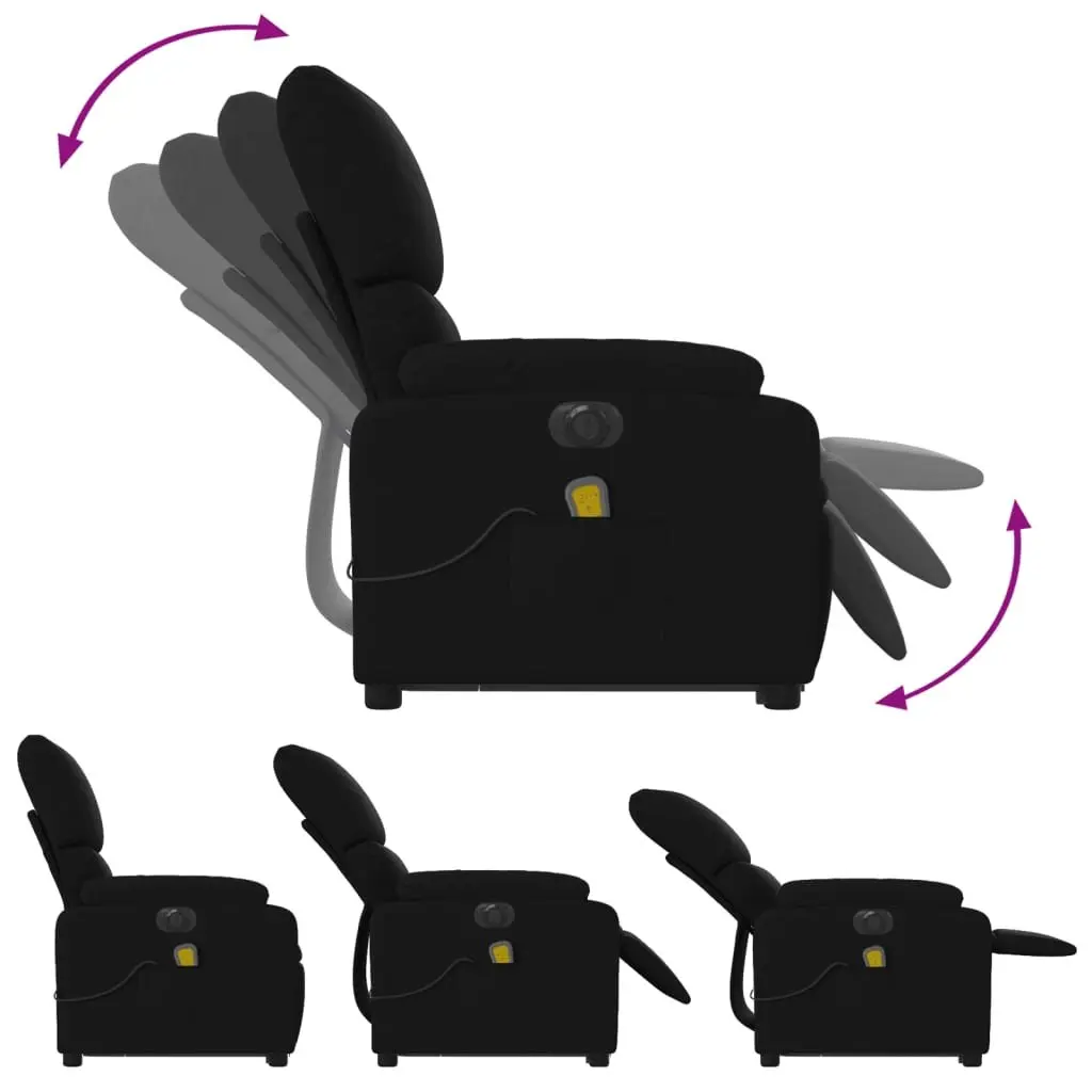 Black Electric Reclining Massage Chair for Elderly Comfort