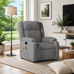 Durable Grey Fabric Massage Recliner Chair with Vibration