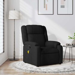 Comfortable Black Fabric Massage Recliner Chair with 6 Vibration Points