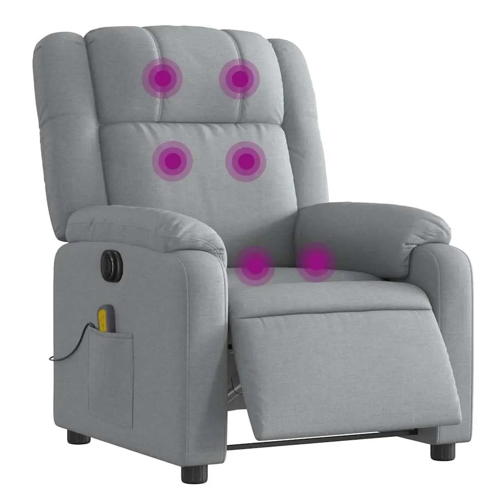 Grey Fabric Electric Massage Recliner Chair with Vibration
