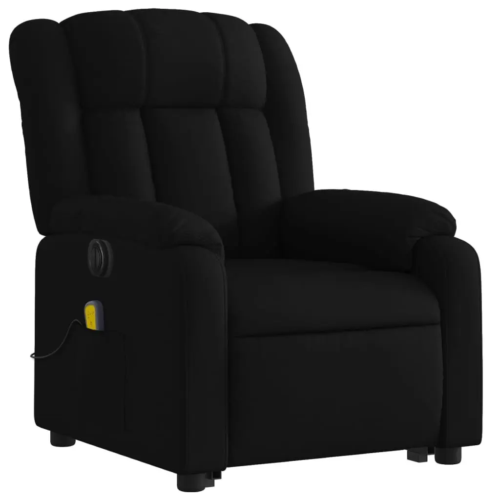 Electric Stand Up Massage Recliner Chair Black Faux Leather Power Lift Armchair