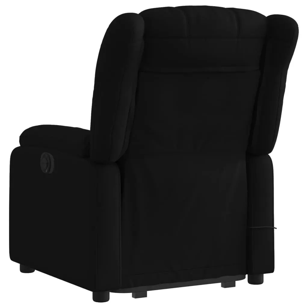 Electric Stand Up Massage Recliner Chair Black Faux Leather Power Lift Armchair