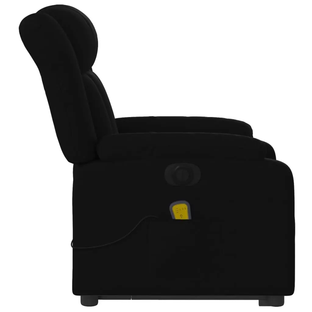 Electric Stand Up Massage Recliner Chair Black Faux Leather Power Lift Armchair