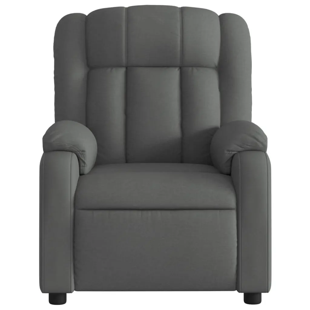 Grey Fabric Recliner Armchair with Manual Function