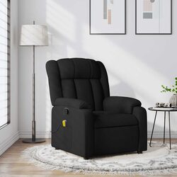 Black Fabric Massage Recliner Chair with Vibration