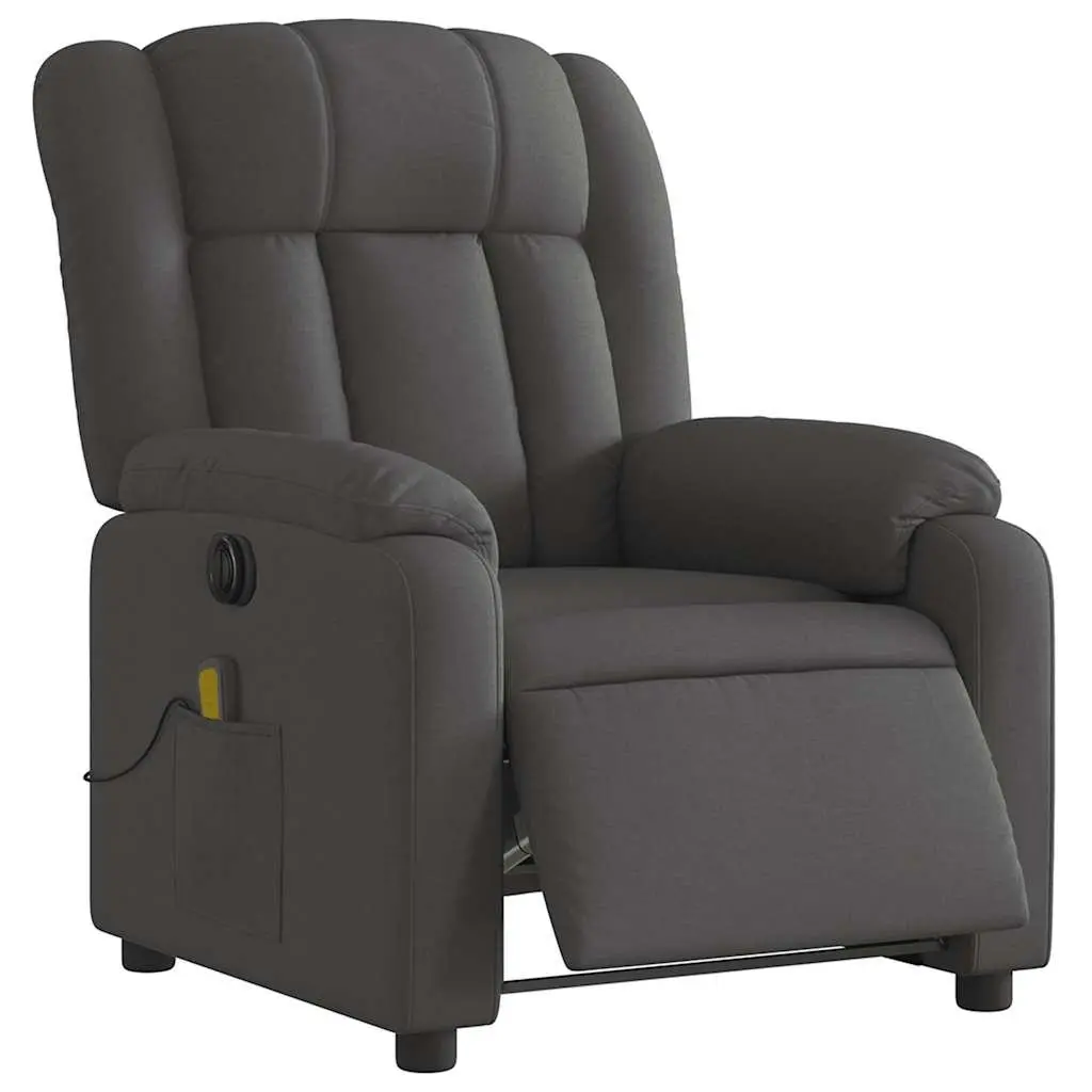 Electric Massage Recliner Chair Fabric Grey