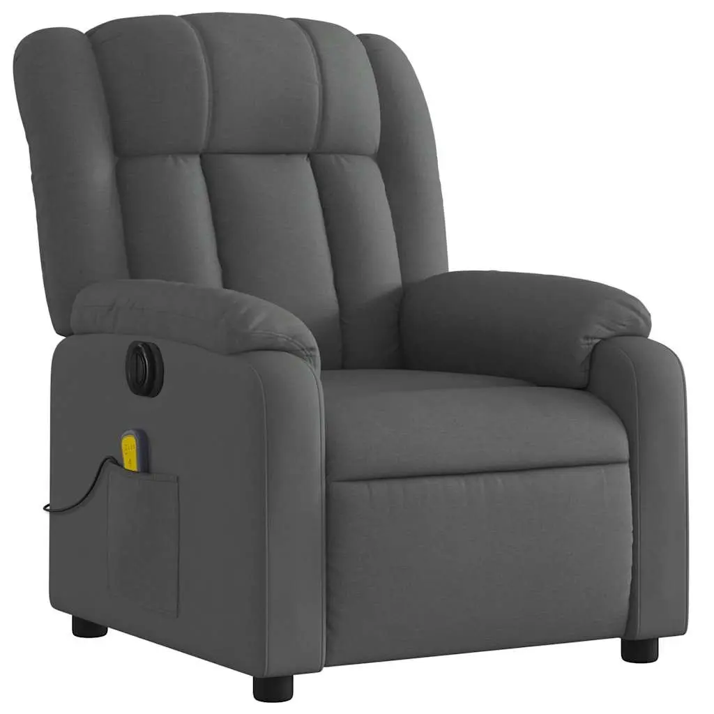 Electric Massage Recliner Chair Fabric Grey