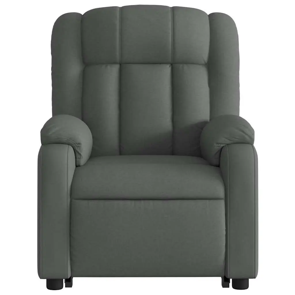Stand Up Recliner Chair Fabric Dark Grey