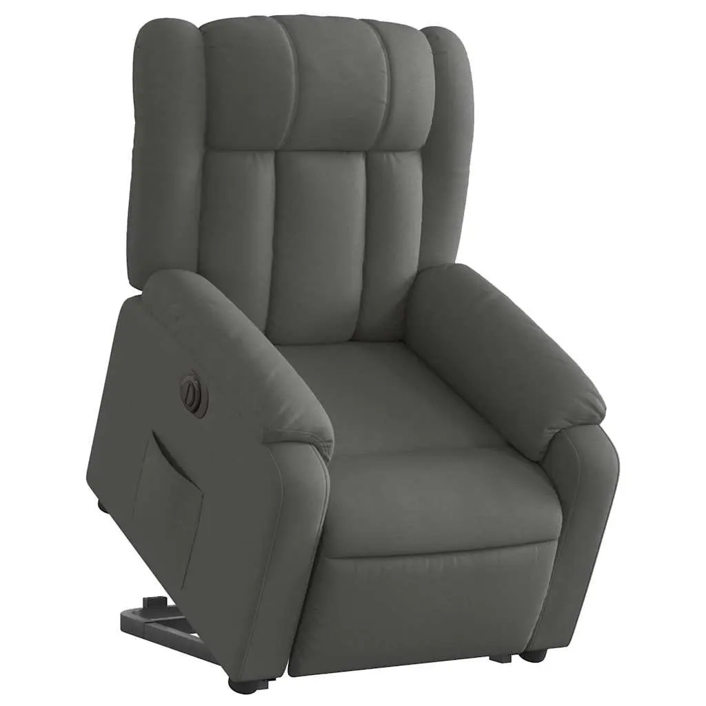 Electric Recliner Chair Fabric Grey