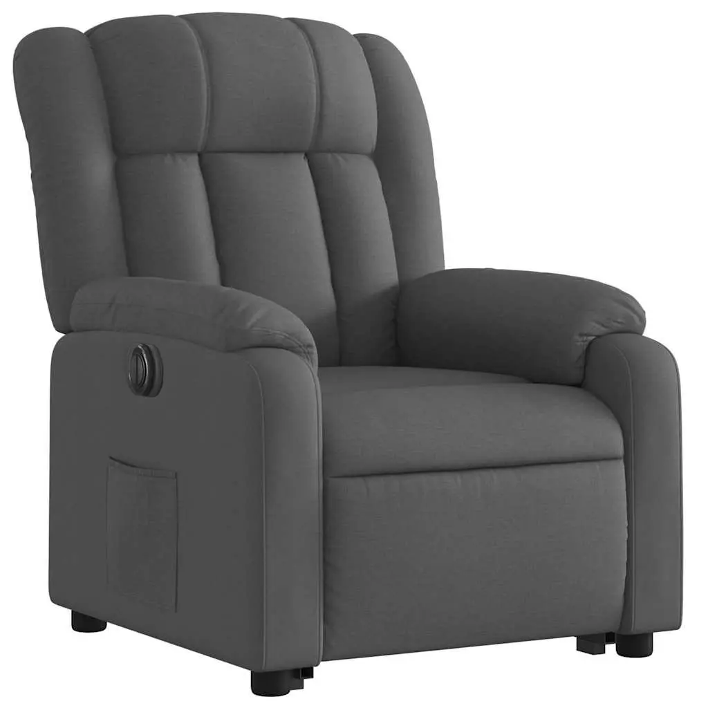 Electric Recliner Chair Fabric Grey