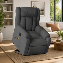 Grey Electric Recliner Chair with Massage Function