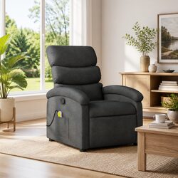 Grey Fabric Massage Recliner Chair with Durable Build