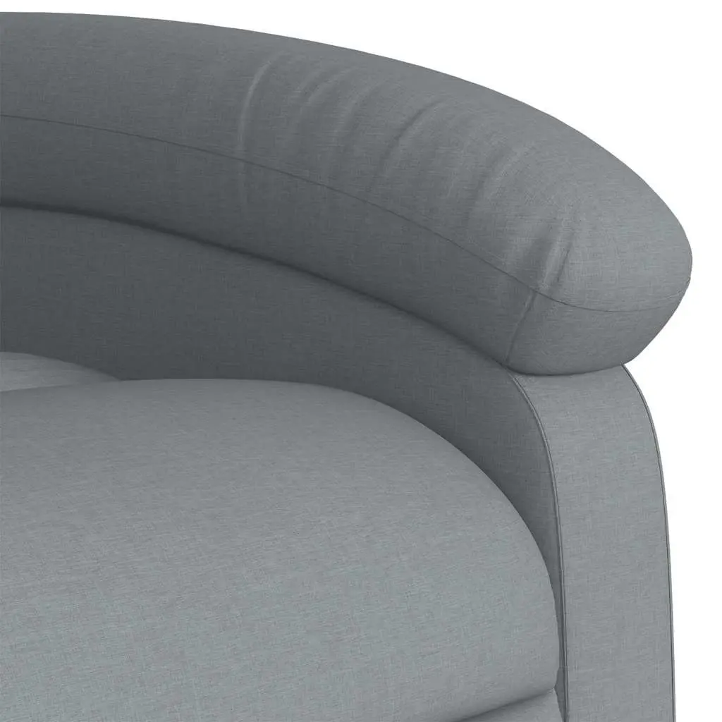 Grey Fabric Manual Recliner Chair with Massage Function