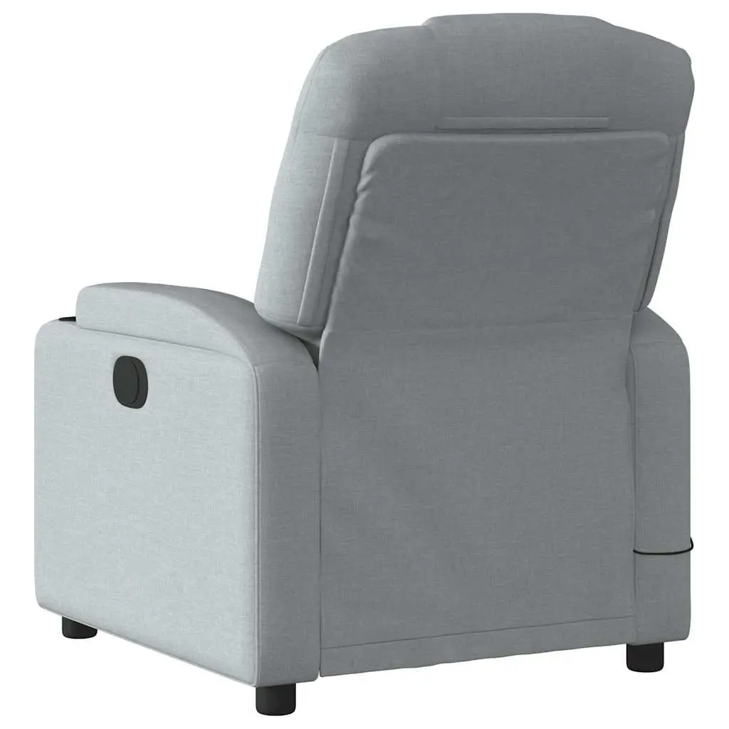 Grey Fabric Massage Recliner Chair with Manual Function