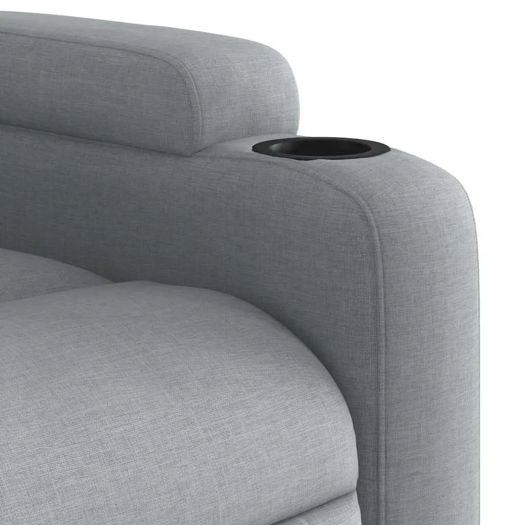 Grey Fabric Massage Recliner Chair with Manual Function