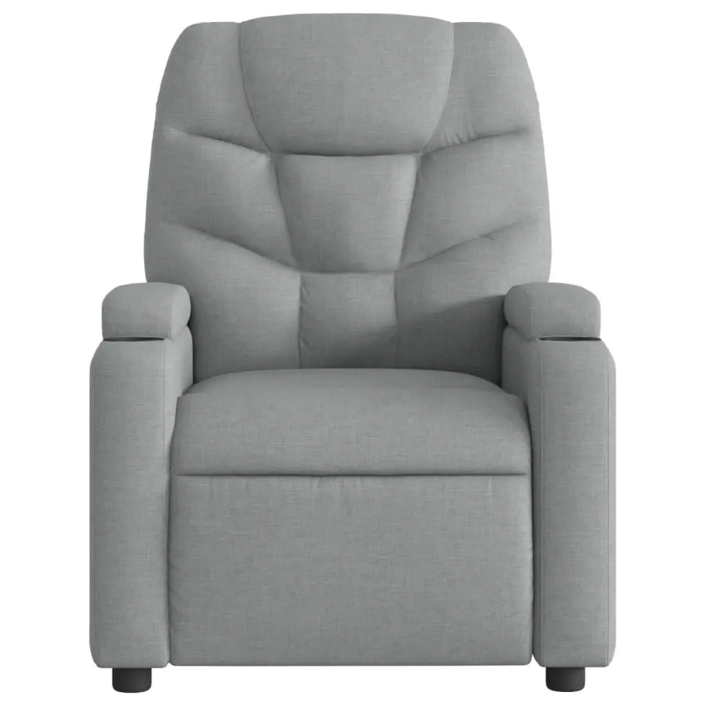 Grey Fabric Massage Recliner Chair with Manual Recline