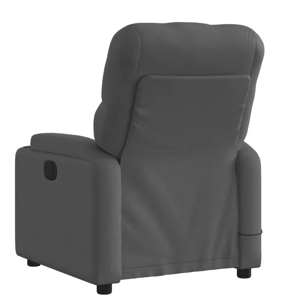 Grey Fabric Manual Recliner Chair with Vibration Massage
