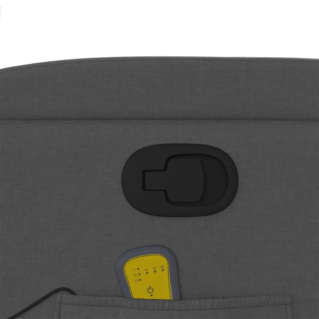 Grey Fabric Manual Recliner Chair with Vibration Massage