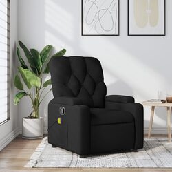 Black Fabric Massage Recliner Chair with Vibration
