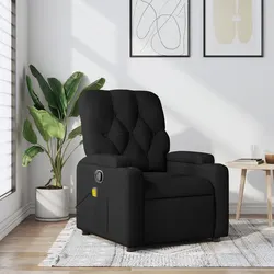 Black Fabric Massage Recliner Chair with Vibration
