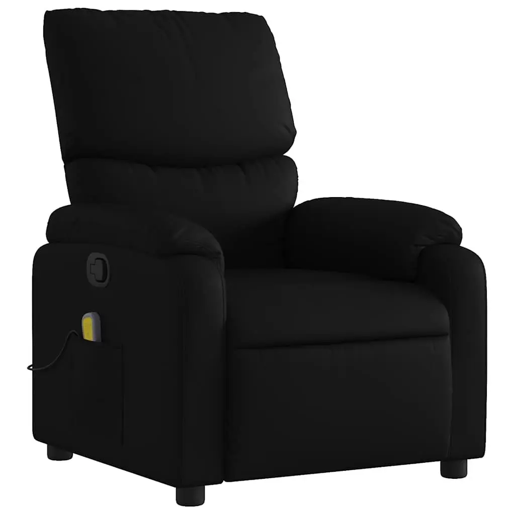 Black Faux Leather Massage Recliner Chair