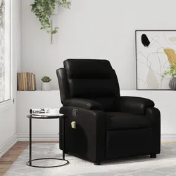 Black Faux Leather Massage Recliner Chair with Vibration