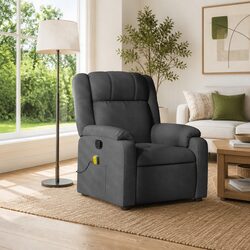 Durable Dark Grey Fabric Massage Recliner Chair