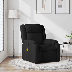 Black Fabric Massage Recliner Chair with Vibration