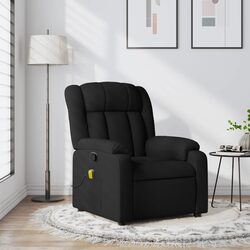Black Fabric Massage Recliner Chair with Vibration
