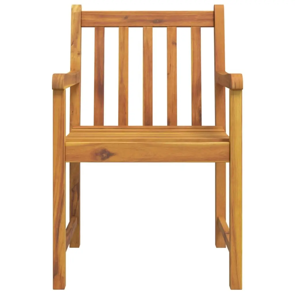 Outdoor Chairs Solid Acacia Wood 56 x 55.5 x 90 cm Brown 8 Piece Garden Seating Patio Set