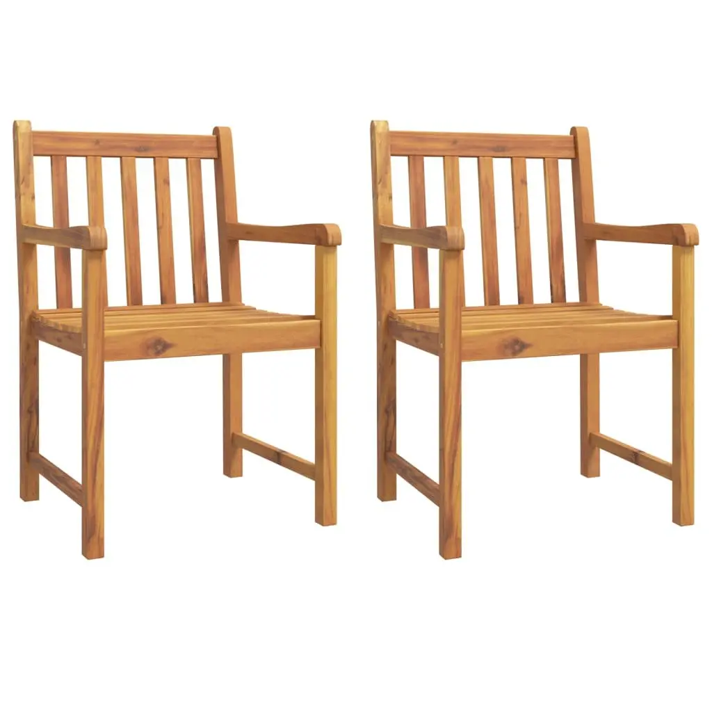 Solid Acacia Wood 3 Piece Garden Dining Set for Outdoor Use