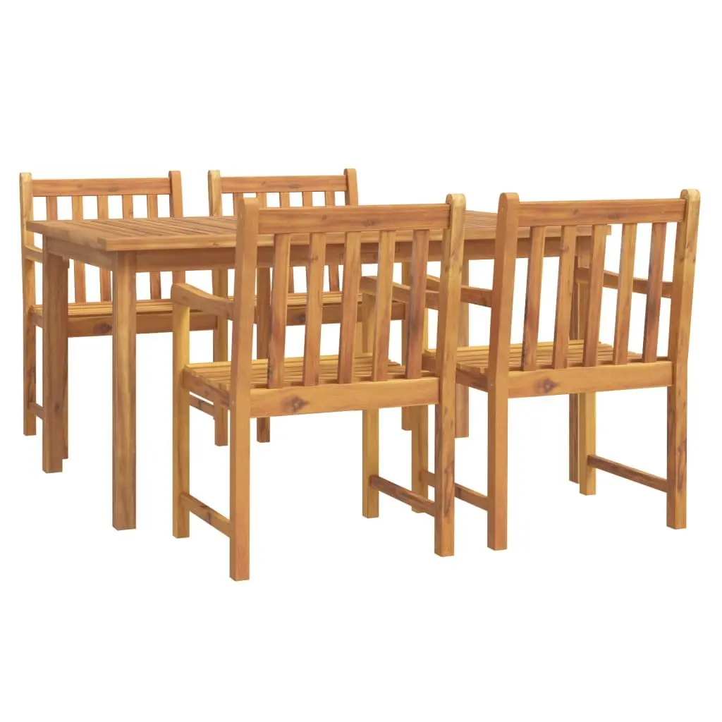 5 Piece Garden Dining Set in Solid Acacia Wood