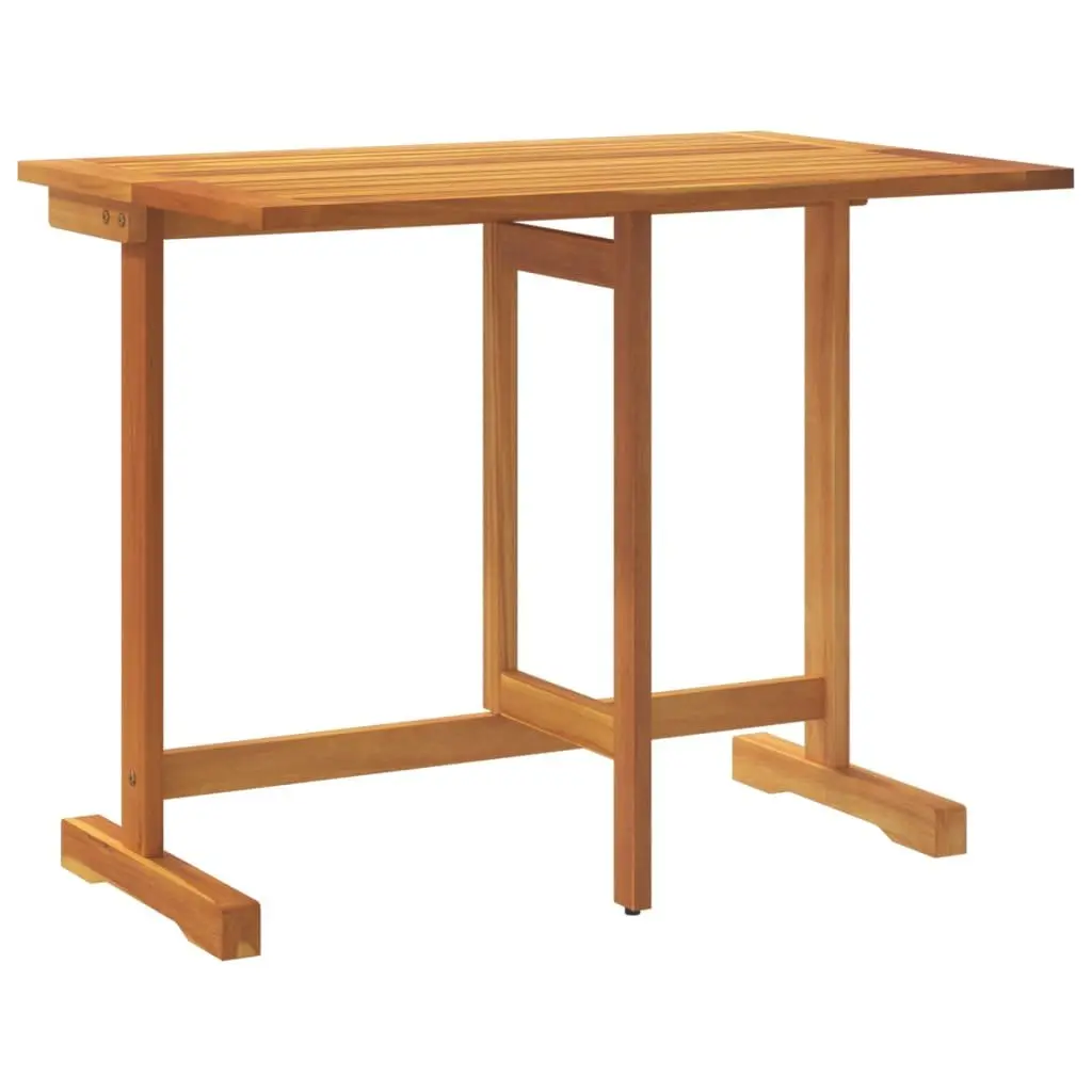Folding Garden Dining Set 3 Piece Outdoor Bistro Table Chairs Wood Patio