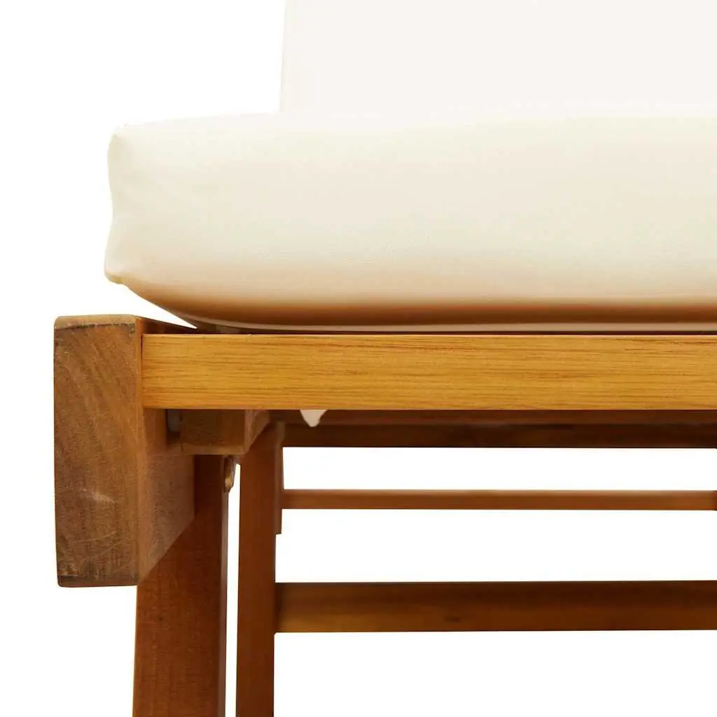 Solid Wood Sun Loungers with Cushions