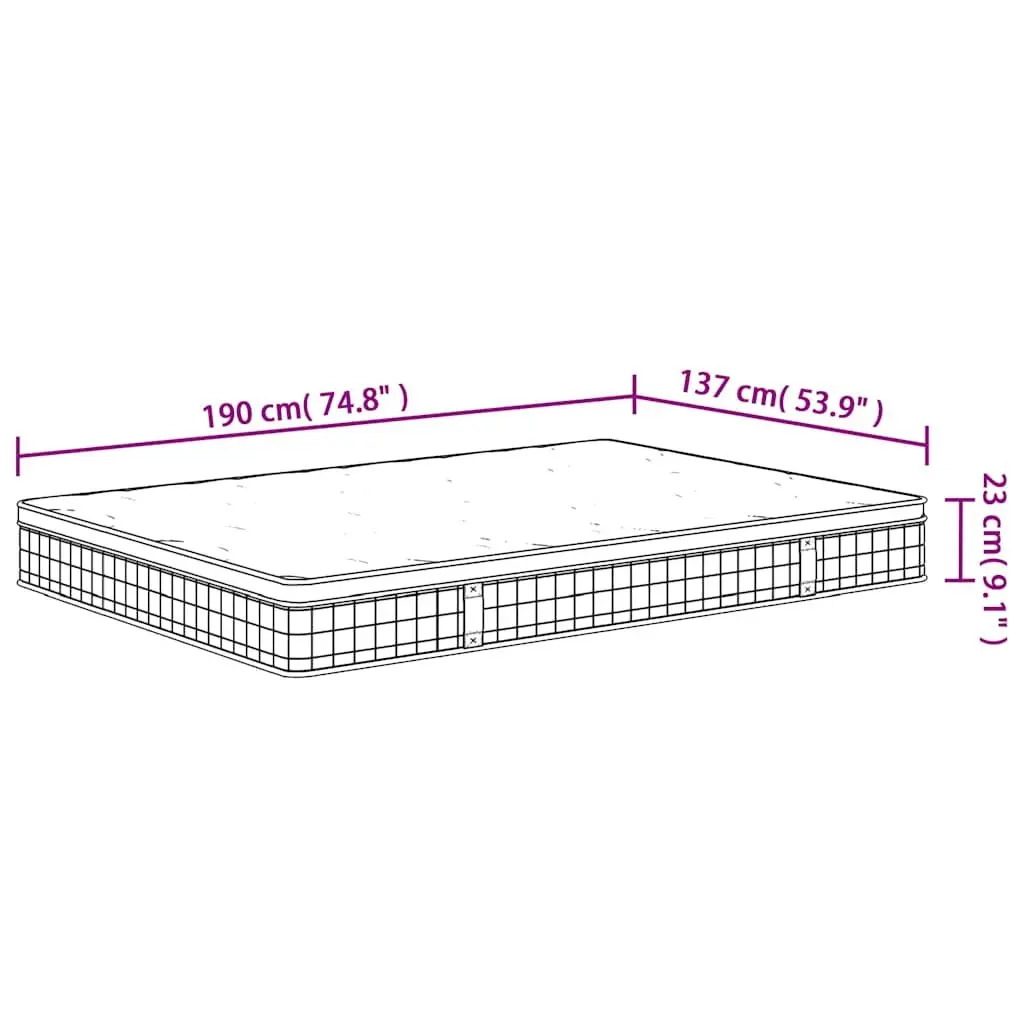 Bonnell Spring Mattress Double Size 137x190 cm