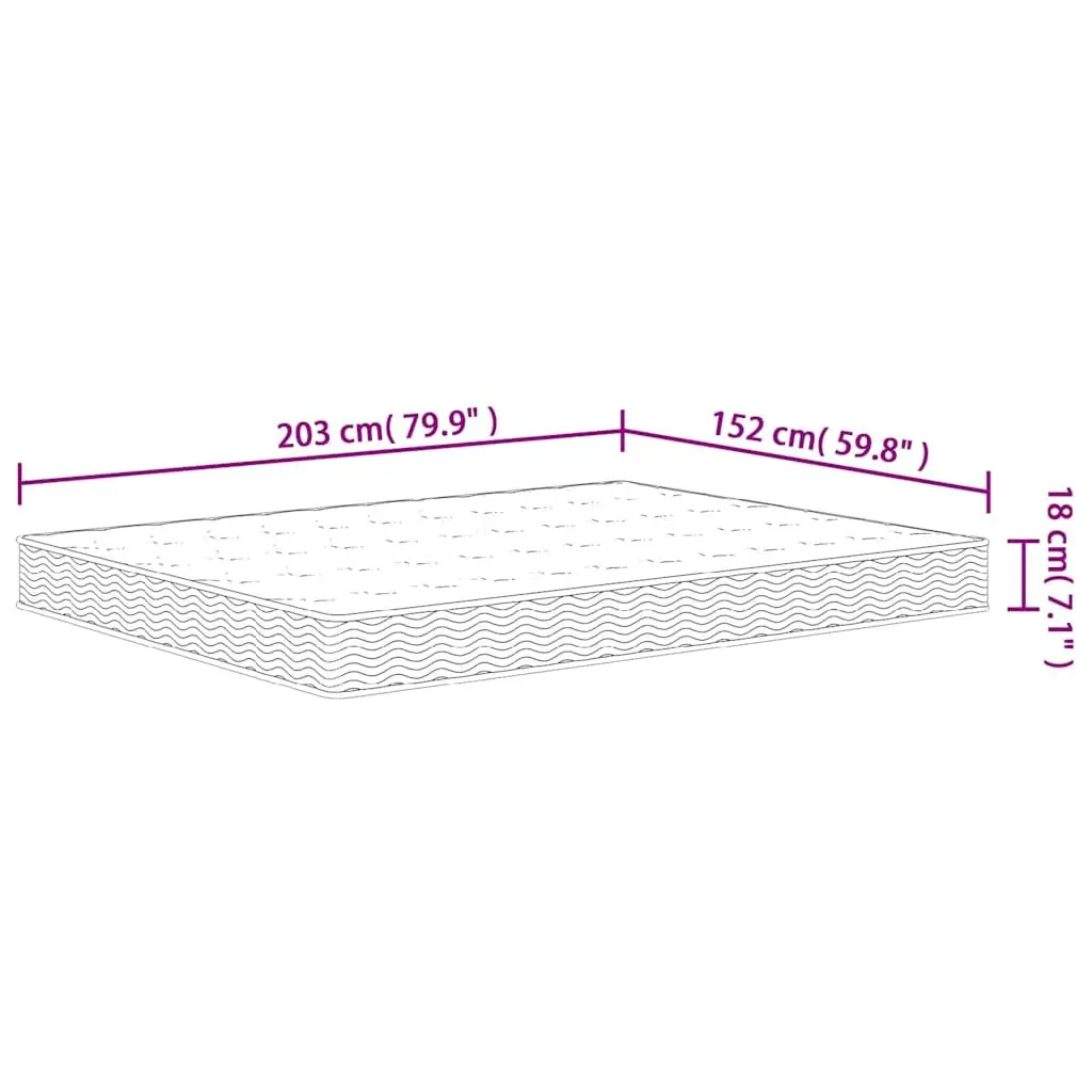 Queen Size Bonnell Spring Mattress 152x203 cm