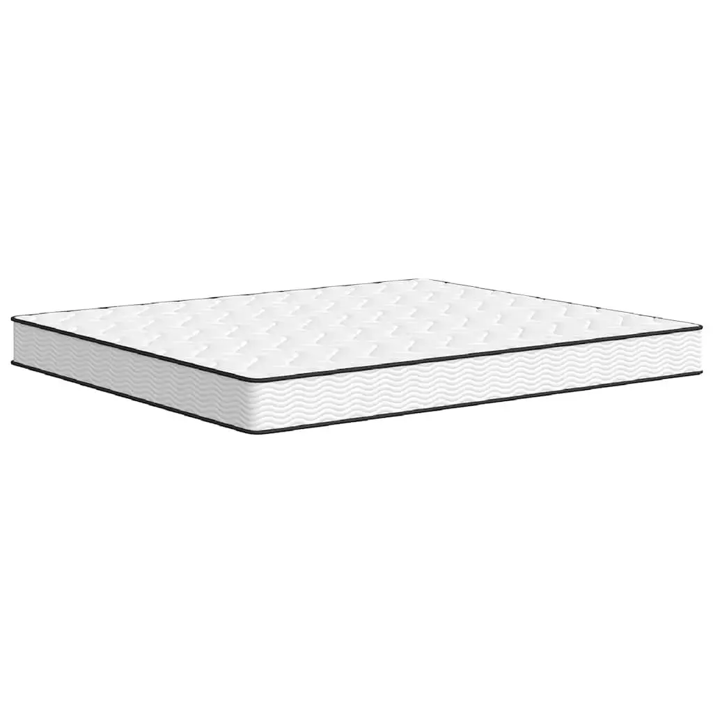 Bonnell Spring Mattress Medium Firm Support Breathable Fabric White 183x203cm
