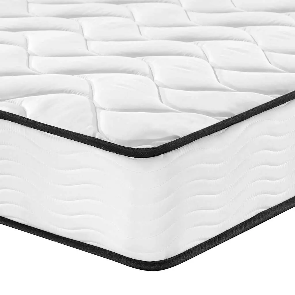 Bonnell Spring Mattress Medium Firm Support Breathable Fabric White 183x203cm