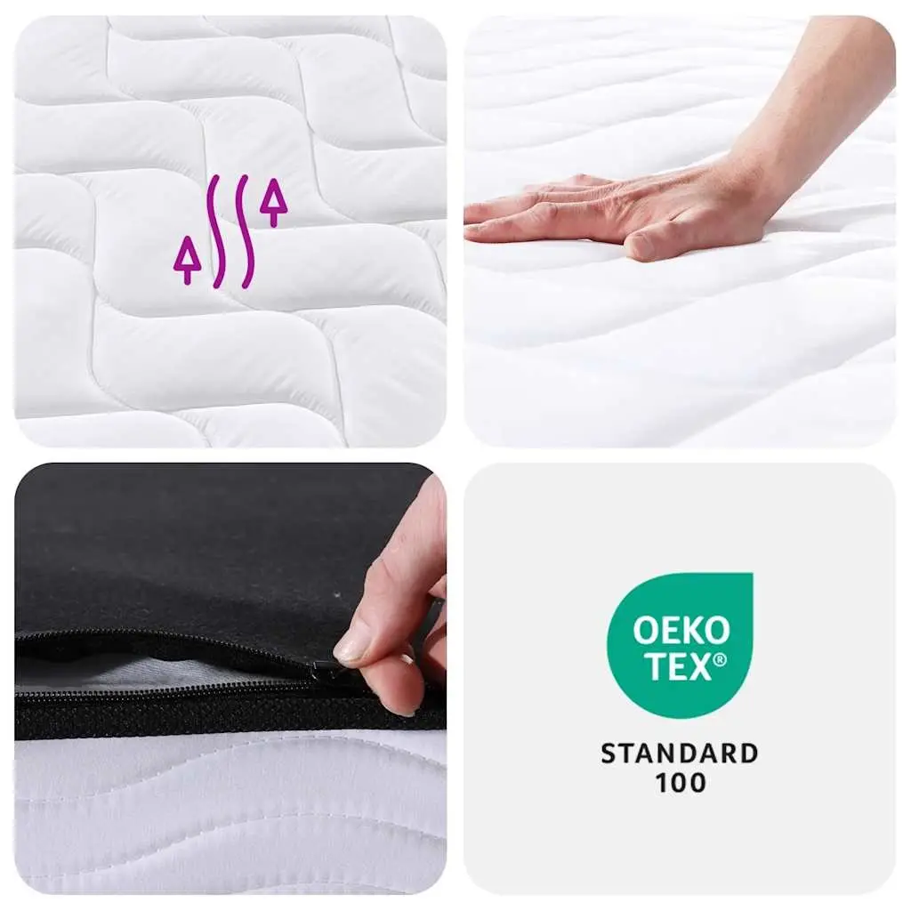 Bonnell Spring Mattress Medium Firm Support Breathable Fabric White 183x203cm