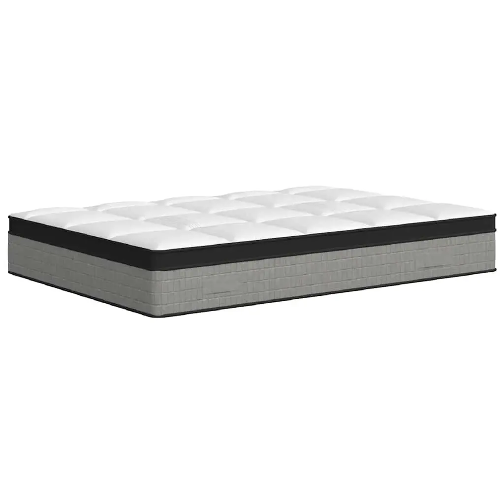 Pocket Spring Mattress Fabric Double Size 137x190 cm White Medium Plus