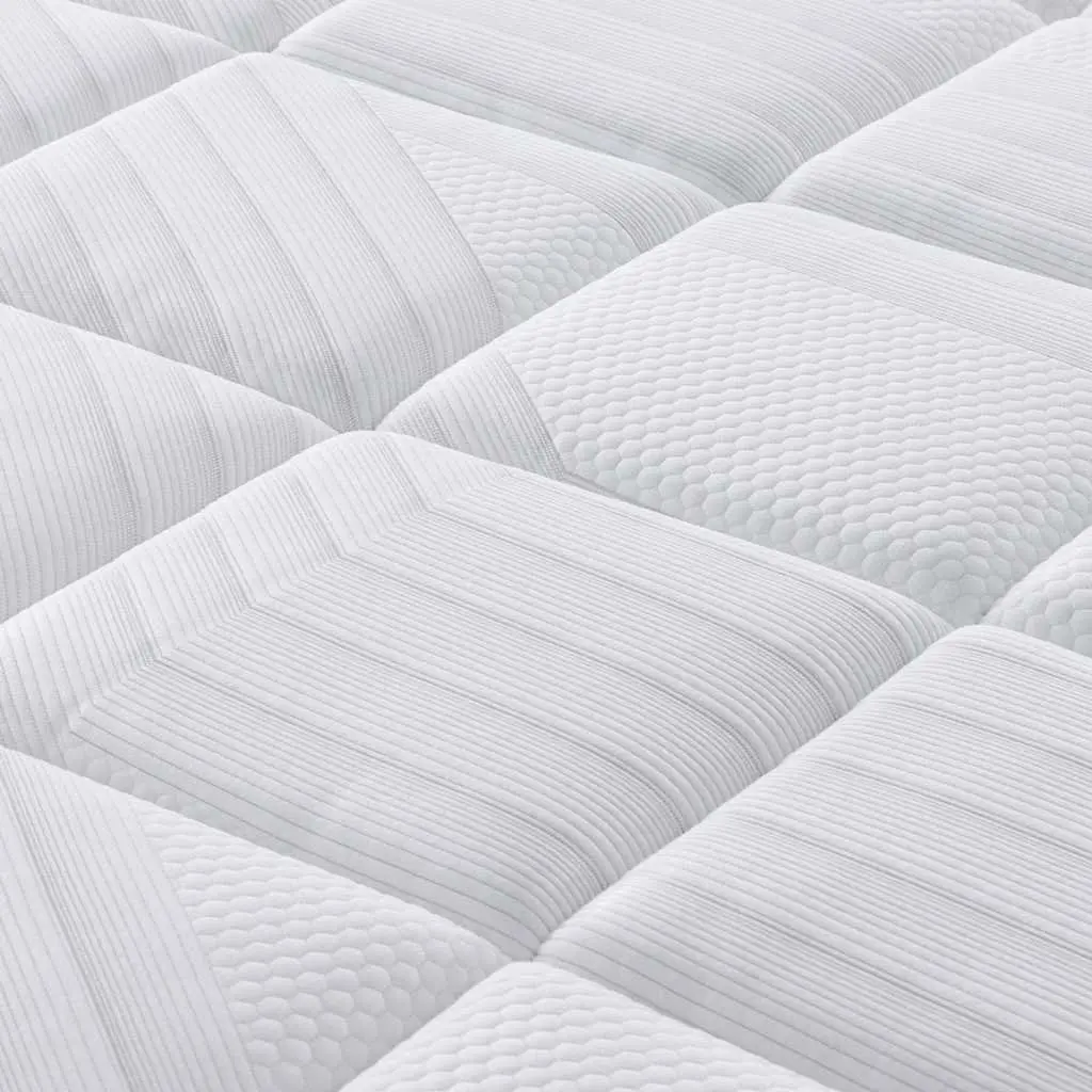 Pocket Spring Mattress Fabric Double Size 137x190 cm White Medium Plus