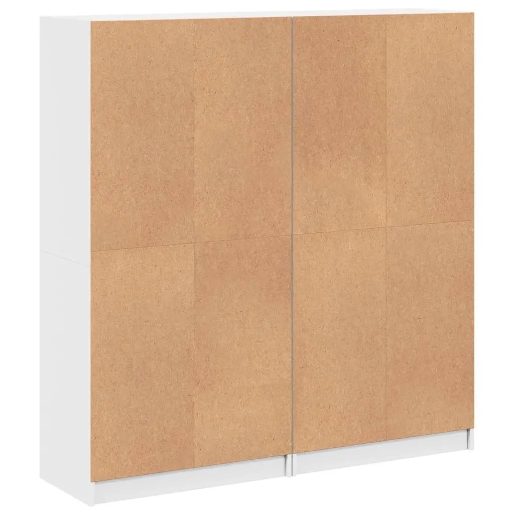 White Bookcase with Doors and Storage Options