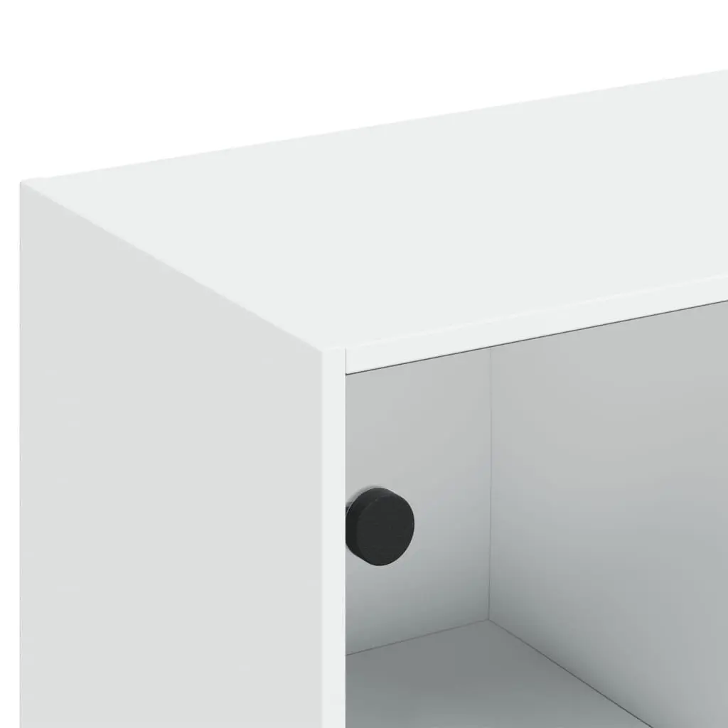 White Bookcase with Doors and Storage Options